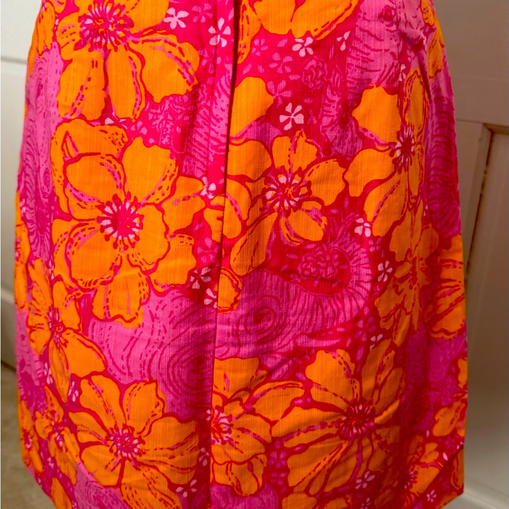 Lilly Pulitzer Pink and Orange Floral Skirt